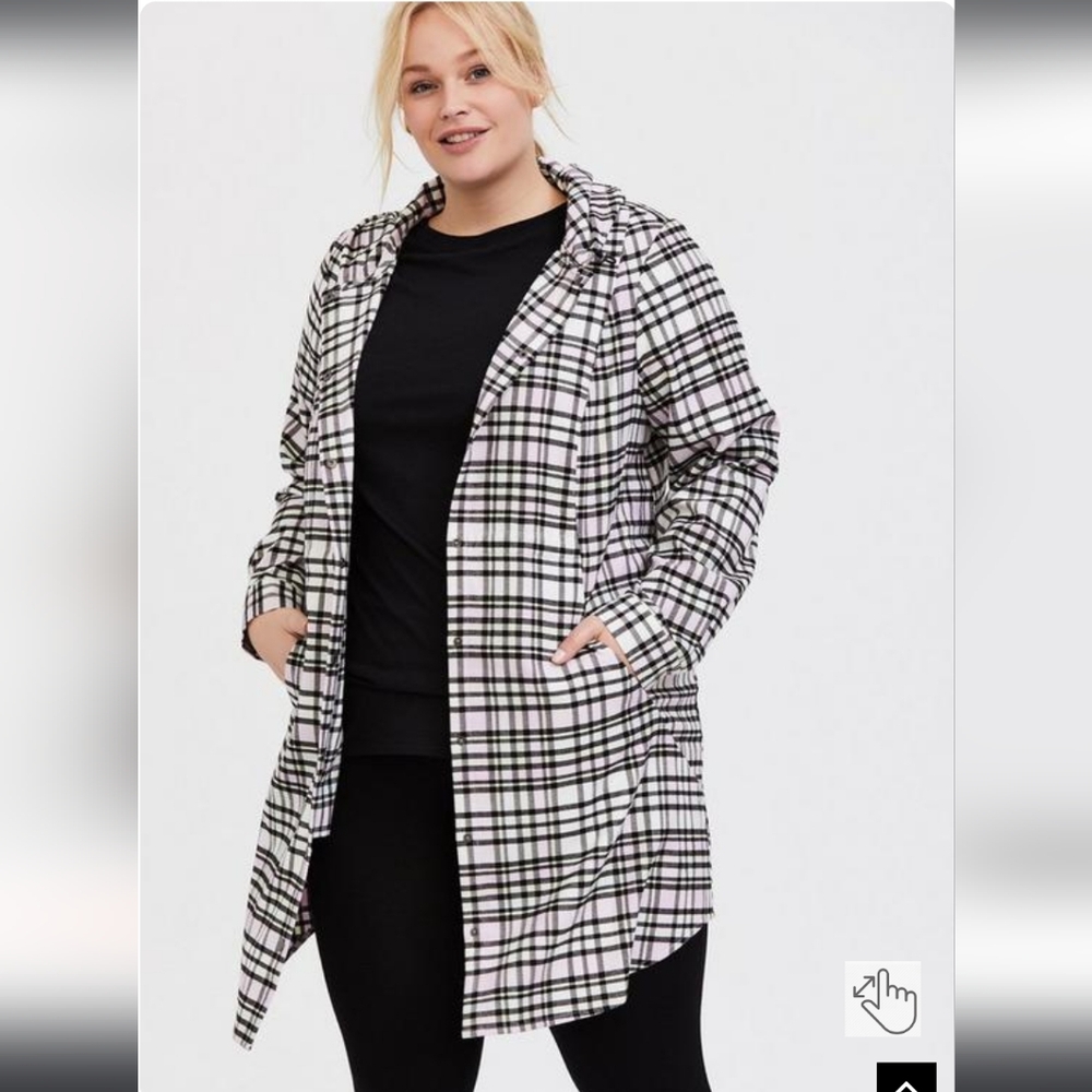 Torrid, Plaid Anorak Jacket, Size 3